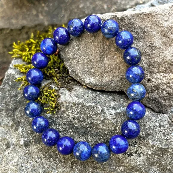 Lapis Crystal Gemstone Bracelet Handmade - Picture 3 of 4